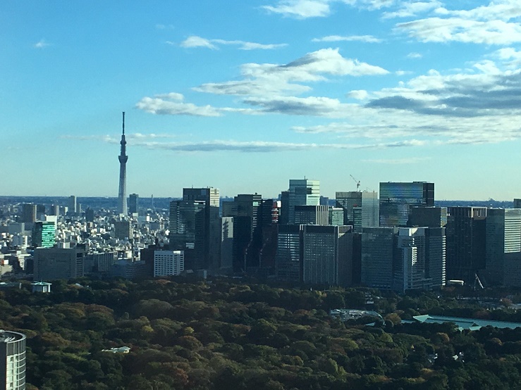 朝食レストランからの景色