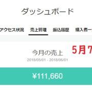 noteの売り上げが１０万円を超えた