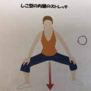 内腿のストレッチの説明図